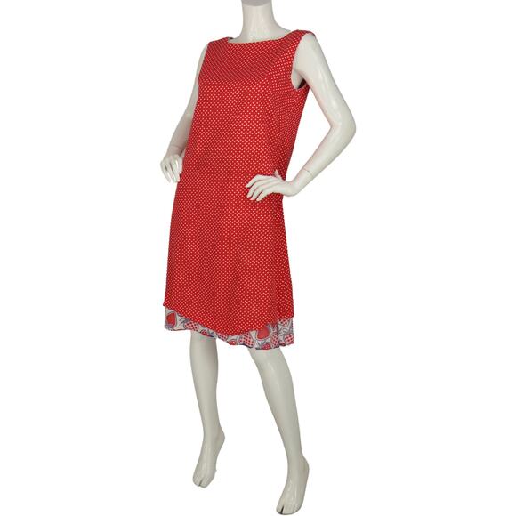 70s Vintage Reversible Polka Dot Strawberry All Over Print Dress S SMALL - Picture 16 of 16